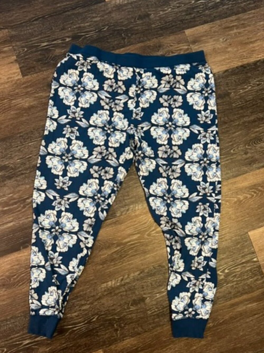 Women's Vera Bradley Lounge Pants, Size XL, Blue Floral, Pull On, Ex Cond!